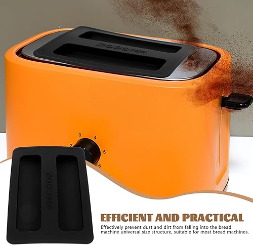 Miniatura 5 de Luxshiny Tostadora de pan Cubierta de tapa de tostadora de silicona 2 rebanadas Tostadora de pan Cubierta para máquina de pan Cubierta de máquina de