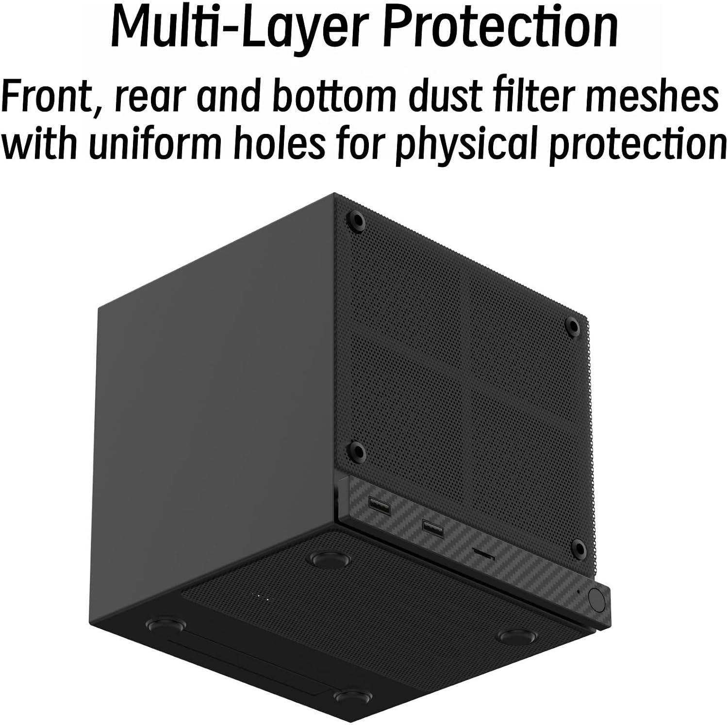 Dust Filter Mesh Set Compatible with Steam Machine, 5-Piece Accessory Kit with Carbon Fiber Stickers, Airflow Vent Cover for Gaming Console, Home Entertainment Setup image 3