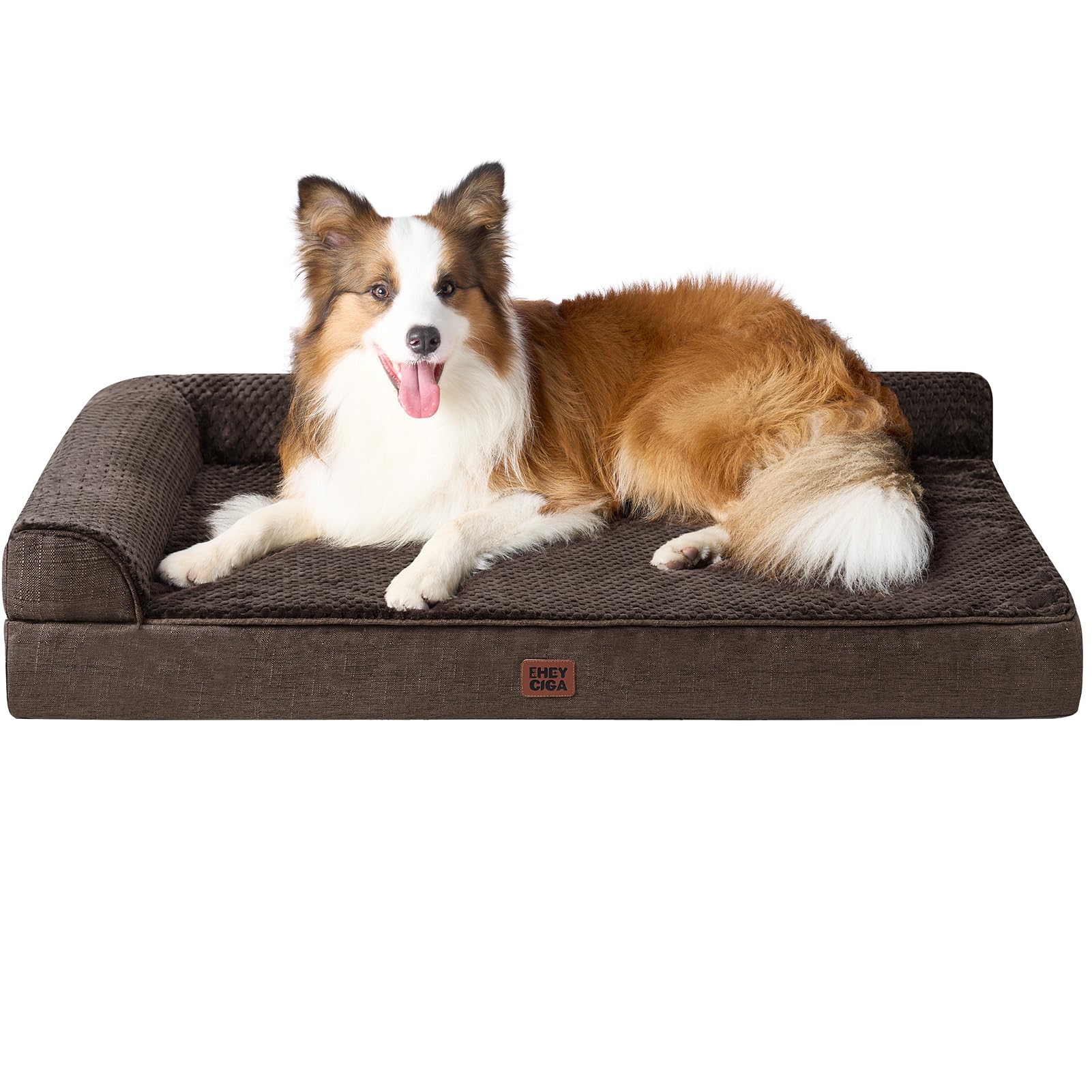 EHEYCIGA XL Dog Bed Memory Foam for Crate, Extra Large Dog Bed Orthopedic with Washable Removable Cover, Waterproof Pet Sofa Couch XLarge Size Dogs,