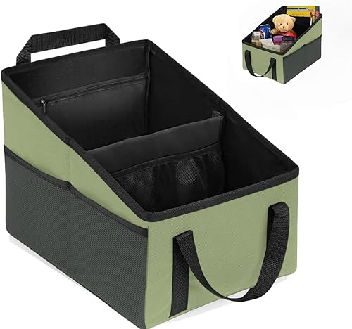 Miniatura 8 de BLIRITEL Organizador de asiento de automóvil para asiento delantero y trasero, organizador de asiento de pasajero, organizador de almacenamiento