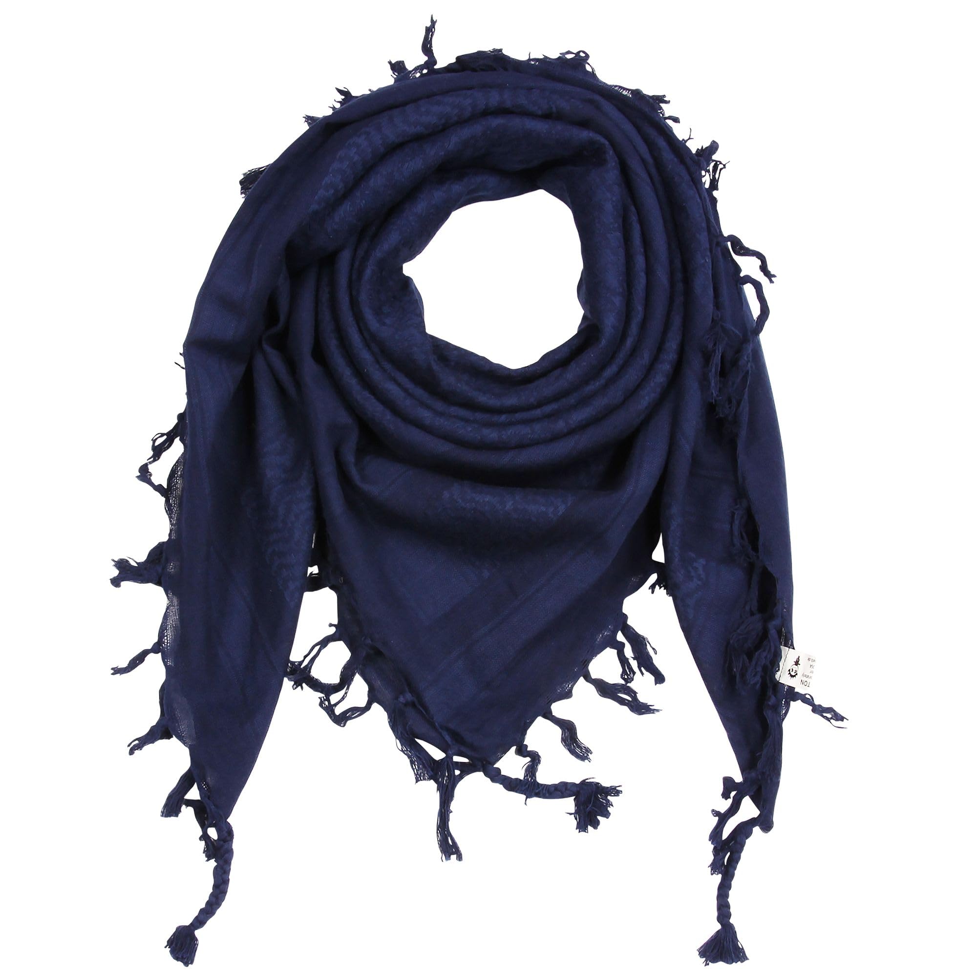 Freak Scene Blue Kufiya - Navy - Navy - 40X40 Inch - Shemagh - Arafat Scarf Palestinian Plo Pali-Scarf - 100% Cotton