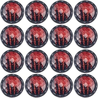 GORGECRAFT 20 pieza de 1 agujeros de Vidrio Cortado Biselado Botones de Vástago de Costura de Color Rojo Brillante Botón de Vástago de Resina de 25mm para Manualidades de Costura Suéter Uniforme Blusa