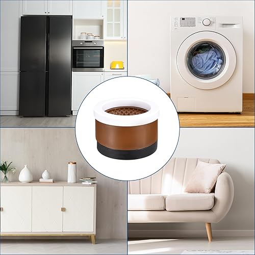 Miniatura 7 de uxcell Juego de 4 elevadores redondos para muebles, altura de 1.97 pulgadas, elevadores de cama ajustables para marco de cama, mesa, escritorio,