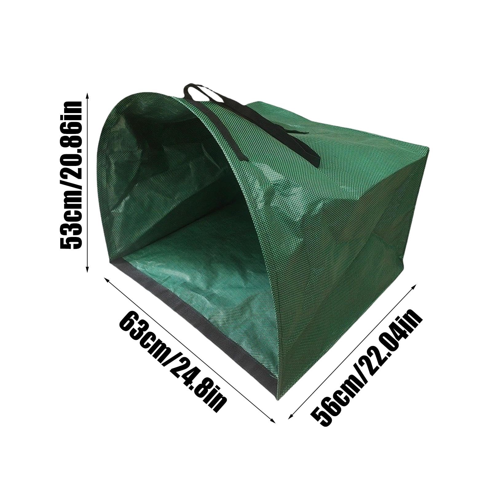 Bolsa de basura semicircular para jardín, herramienta de recogida de residuos de gran capacidad para jardín, patio, patio y césped