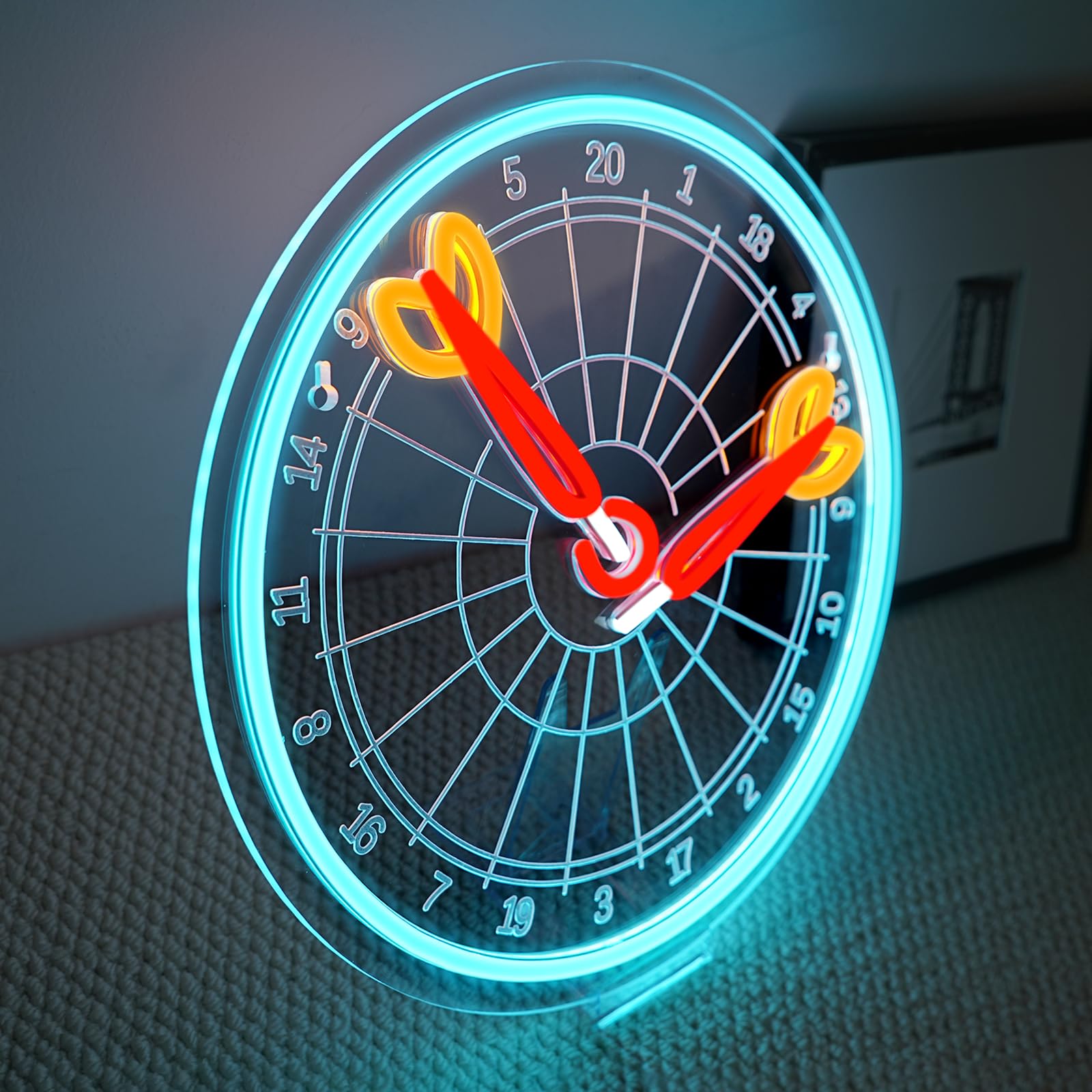ineonlife Dart Neon Light Sign,Dart Board Neon Sign for Wall,Game Led Signs for Beer Bar Resturant Living Room Bedroom Man Cave Party Home Decor Store Gifts - Image 4