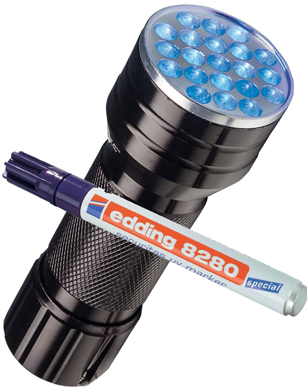 Pennarello UV Invisibile Edding 8280 - Con Luce UV, Scrive Su Metallo, Vetro, Plastica, Confezione Da 2 - Foto 10