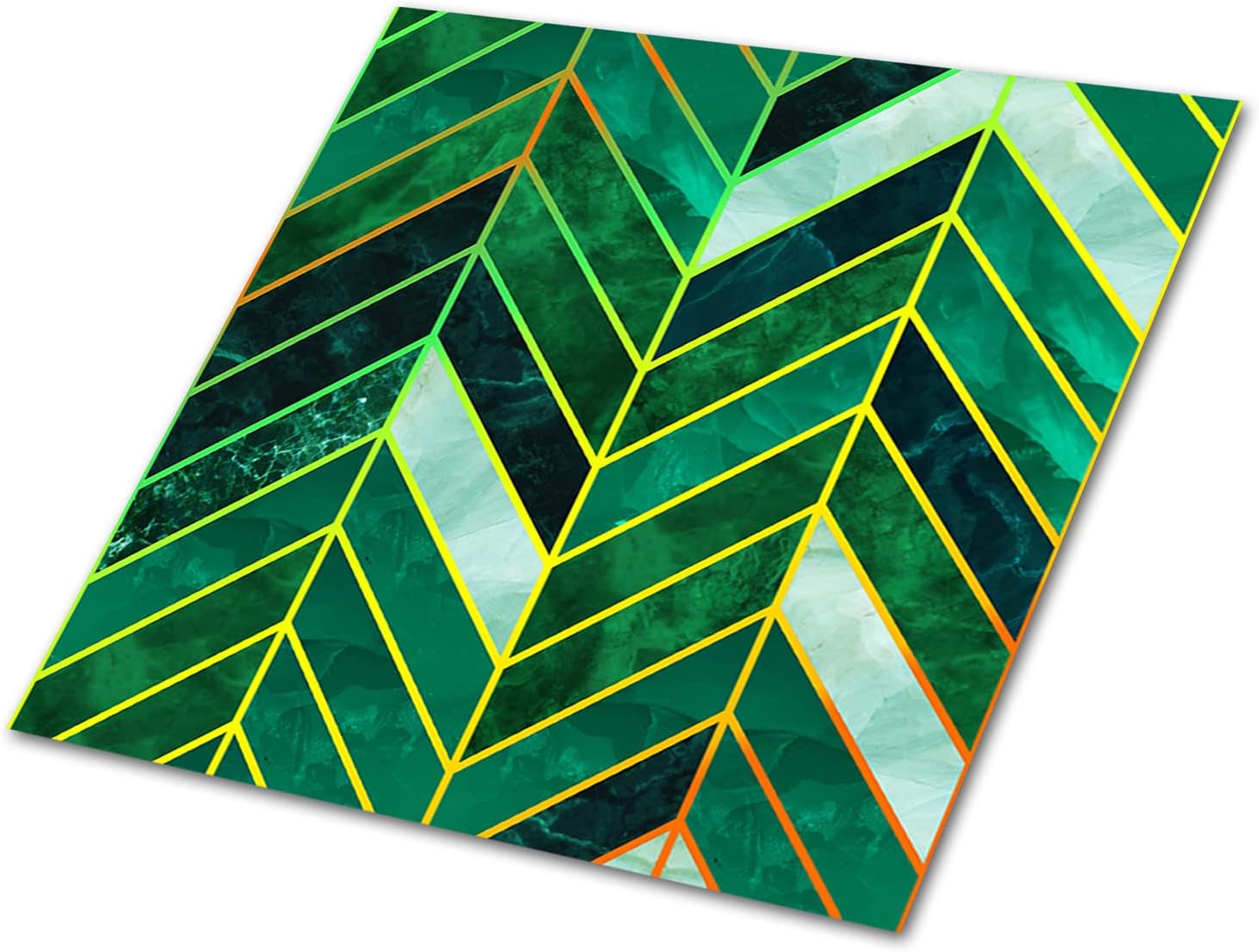 funlife 10Pcs Art Deco Peel and Stick Thick Flat Glossy