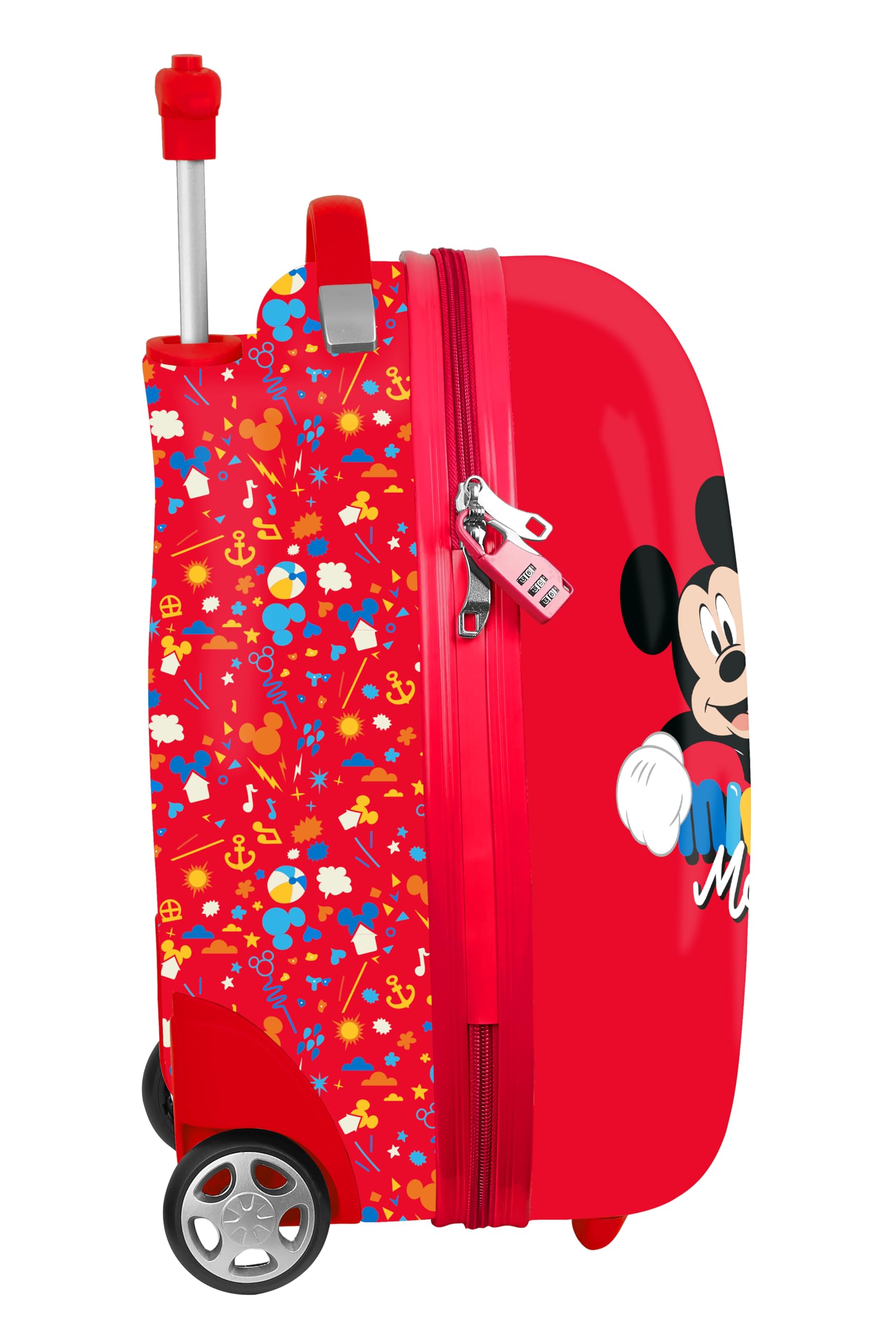 safta MICKEY MOUSE GOOD DAY - Trolley da cabina 16 pollici, valigia con ruote, lucchetto di sicurezza, valigia leggera, 28 x 23 x 43 cm, blu, M, Casual