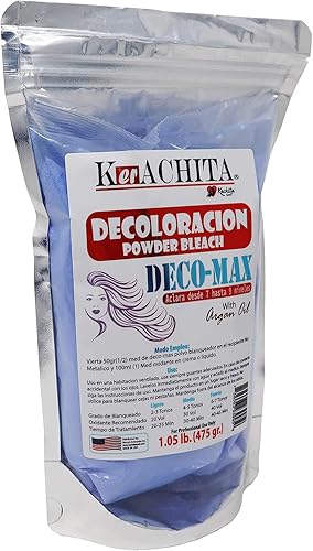 Miniatura 4 de Aclarador profesional para reflejos del cabello, decoloración, resaltado, balayage, kerachita en polvo, decolorante, azul, Deco-Max, Decoloracion