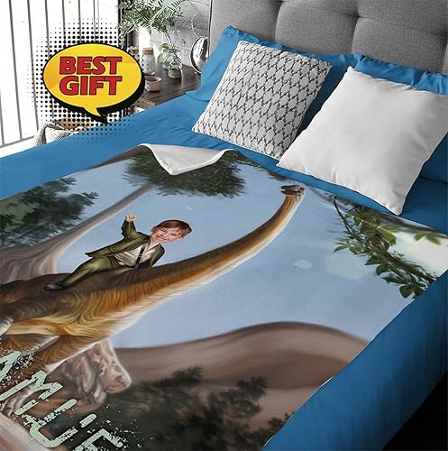 Miniatura 5 de KC17 - Mantas de fotos personalizadas, manta de dinosaurio personalizada con braquiosaurios, regalos únicos de dinosaurios para niños, ideas de