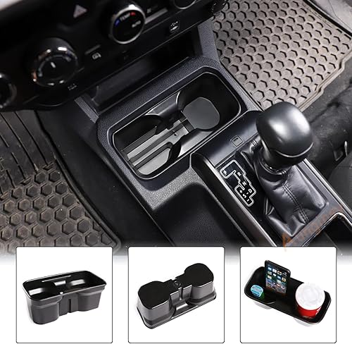 Miniatura 6 de Aunginsy Caja de almacenamiento para portavasos delantero, compatible con Toyota Tacoma 2016-2023, asiento delantero de automóvil, reposabrazos