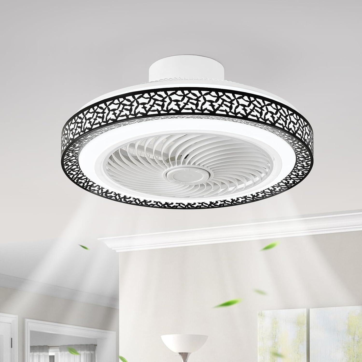 ATEEZ Ventilateur Plafond avec Lumiere Dimmable Plafonnier Ventilateur