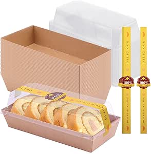 Amazon.com: Caja rectangular de papel para sándwich, paquete de 50 ...