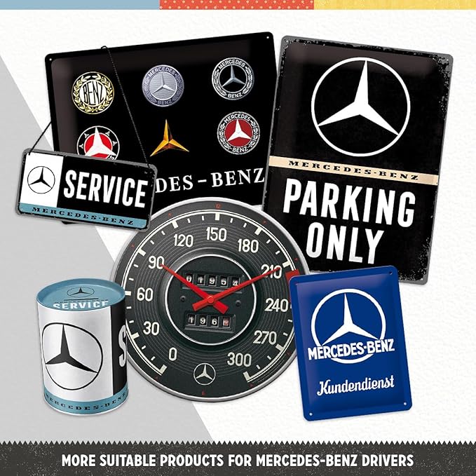 Lata de almacenamiento retro Nostalgic-Art Mercedes-Benz, 3 L, azul miniatura 4