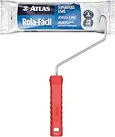 Atlas - Mini Rolo de 15cm de Lá Sintética de Poliéster para Pintura em Paredes Lisas com Tintas Acrílicas e Látex (PVA)