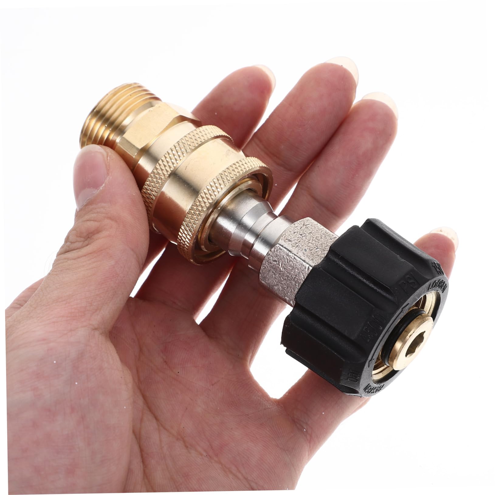 ifundom 3 Juegos De Adaptadores De Varilla Adaptadores De Función Conectores De Enchufe Puntas Accesorios Macho Arandelas Rápidas De para Jardín Latón Dorado
