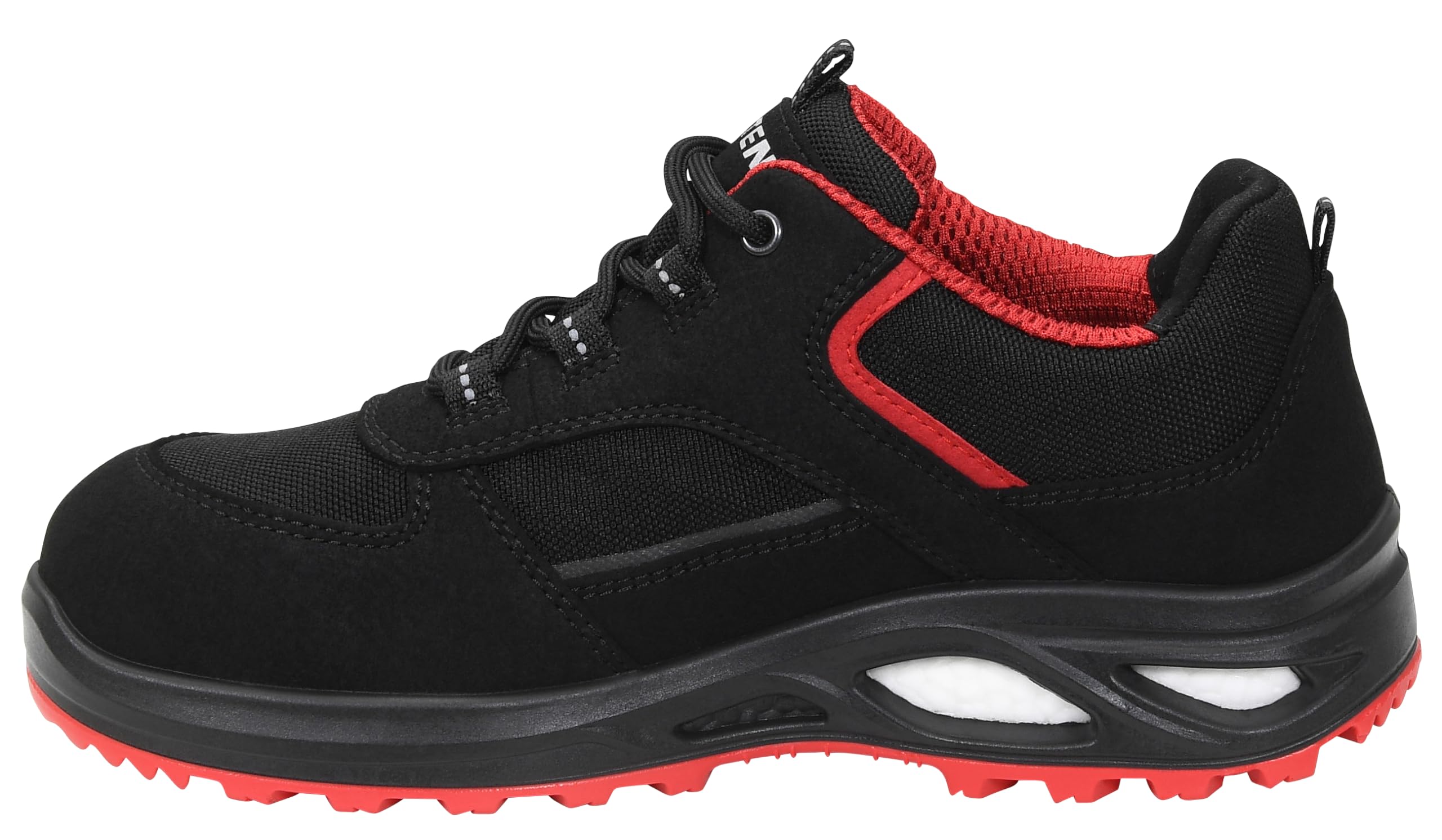 ELTEN Hannah XXTL Black-red Low ESD S3S | Sicherheitsschuhe für Damen & Herren, Stahlkappe, leicht, atmungsaktiv
