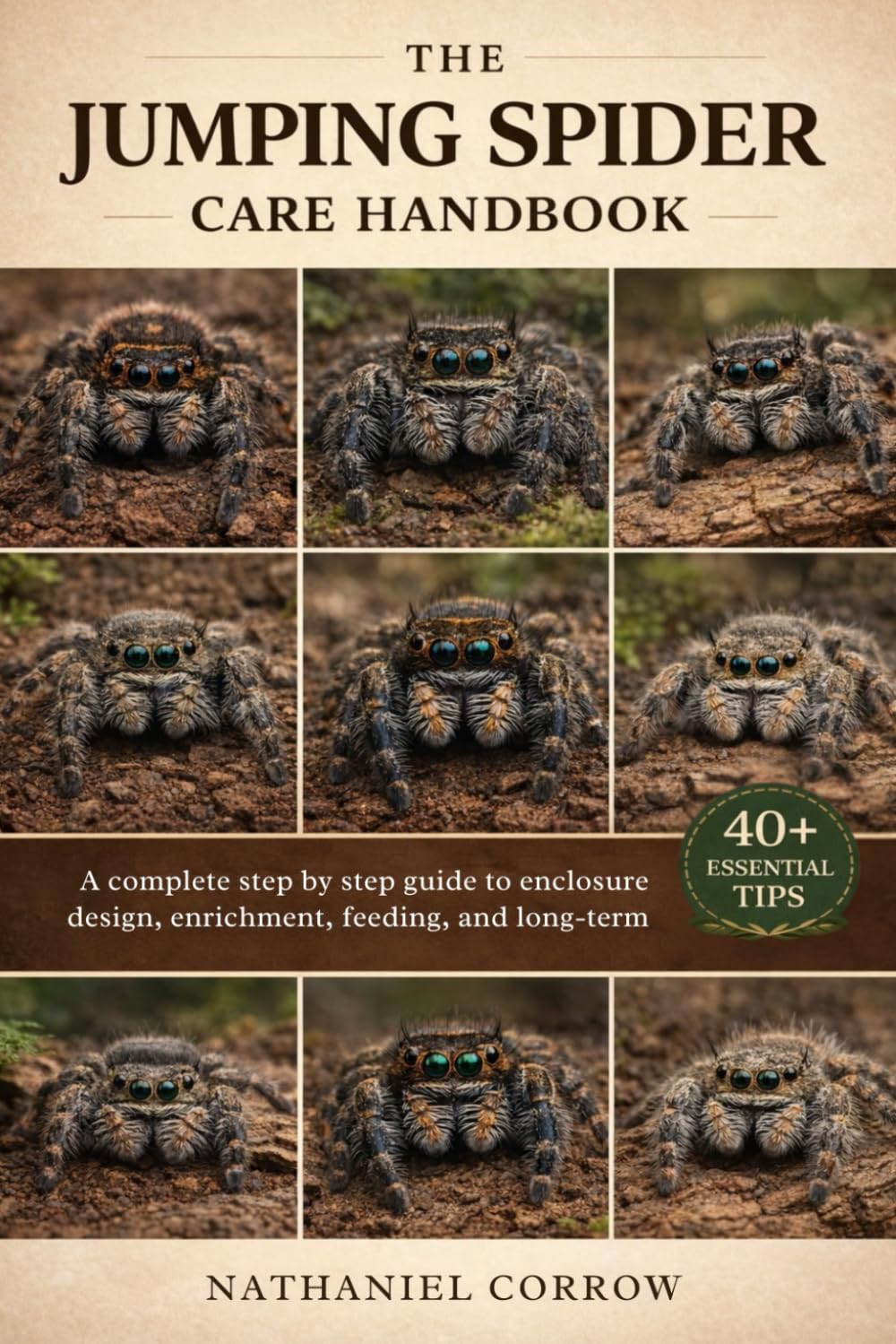 THE JUMPING SPIDER CARE HANDBOOK: A complete step by step guide to enclosure design enrichment feeding and long term captive care