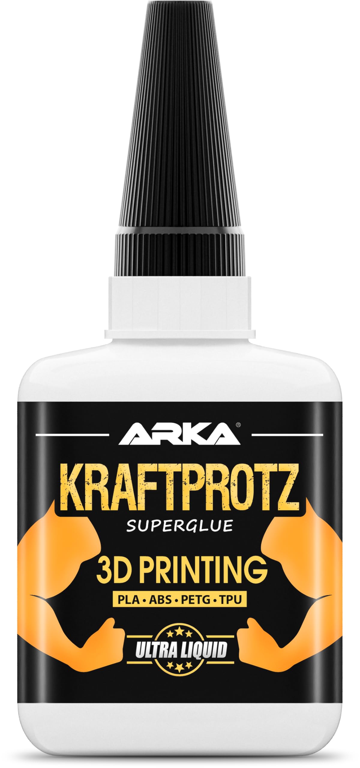 3D printing super glue – KRAFTPROTZ Ultra Thin 50 g – capillary adhesive for micro gaps in PLA, ABS, PETG, TPU – waterproof, heat resistant & invisible – anti-clog needle tip – pro finish