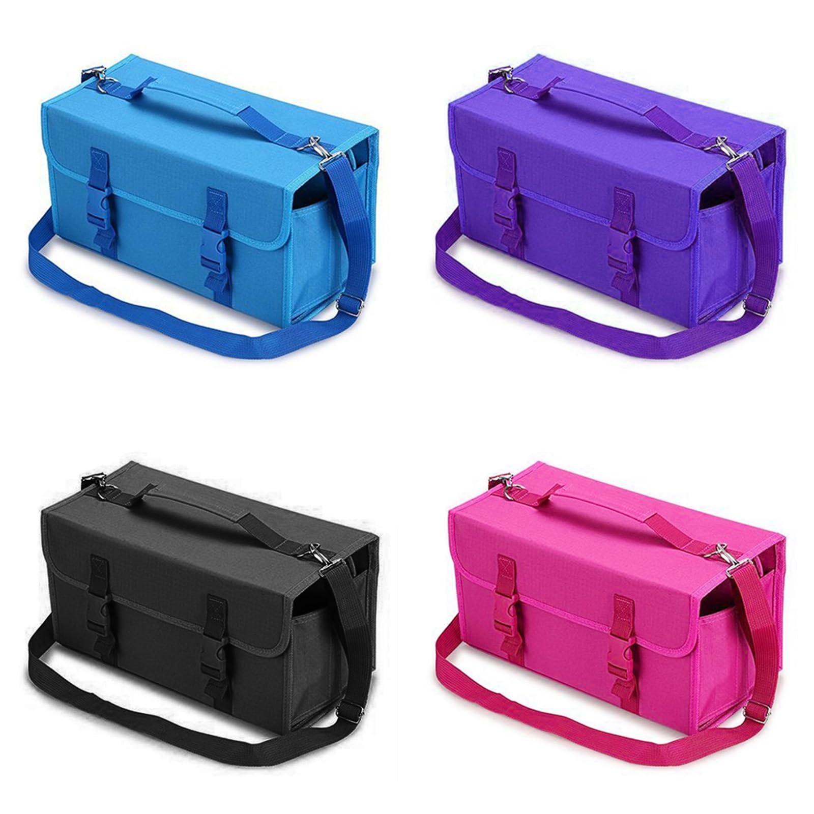 Marker Organizer Etui für 120 Marker Marker Aufbewahrungstasche Kunst Stift Tragetasche mit Schulter und Griff Gurt Stifteetui