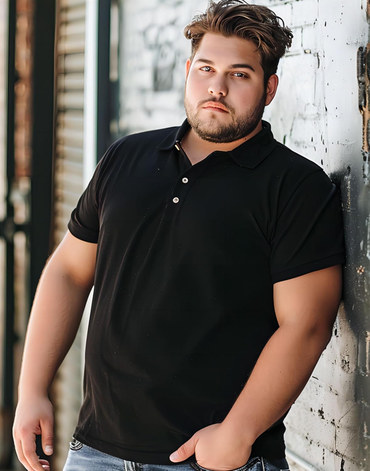 Big and Tall Polo Shirts for Men Short Sleeve Casual Cotton Mens Golf Shirt Classic Button Down Sport Work Shirts - Image 3