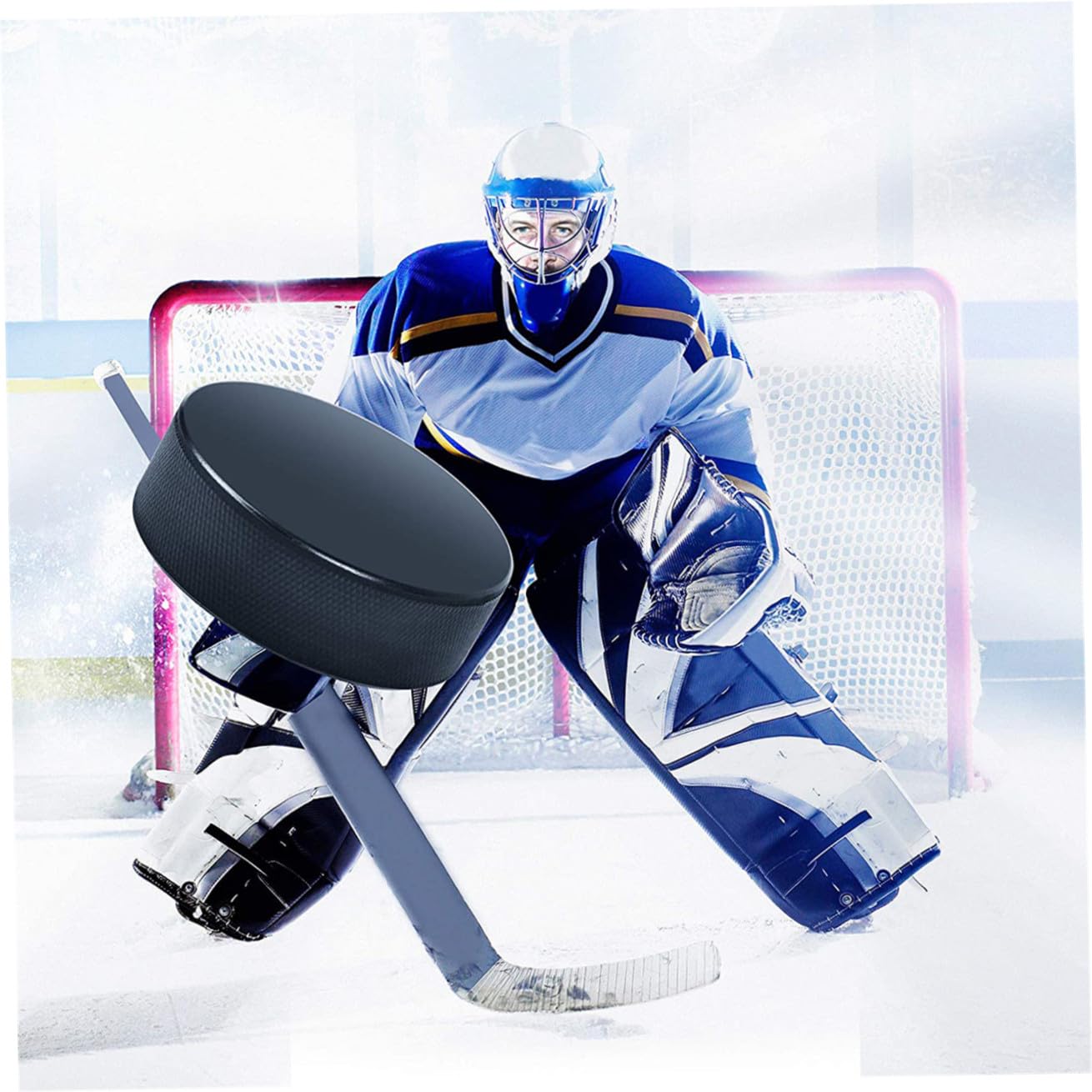 Anneome 9pezzi Dischi Hockey su Ghiaccio Neri per Allenamento e Puck Standard Alta Durabilità per Sviluppo Abilità e Competizioni