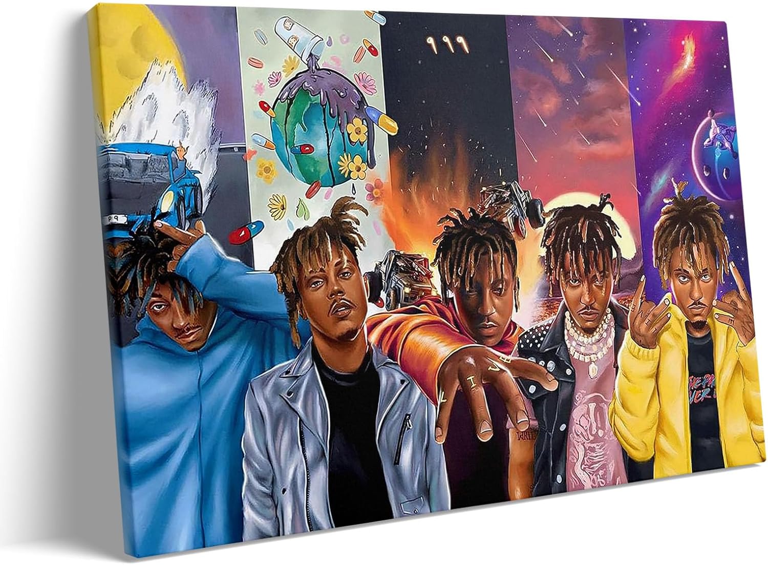 Juice WRLD Canvas Wall Art Decor 8X10 inch Collage of