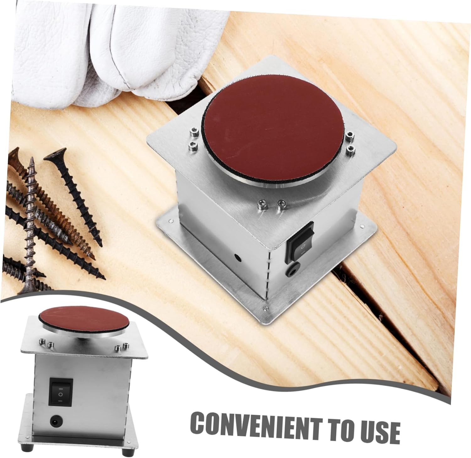 Multi-purpose Mini Sanding Machine Electric Disc Sander for Woodworking Belt Grinder Sandpaper Discs Efficient