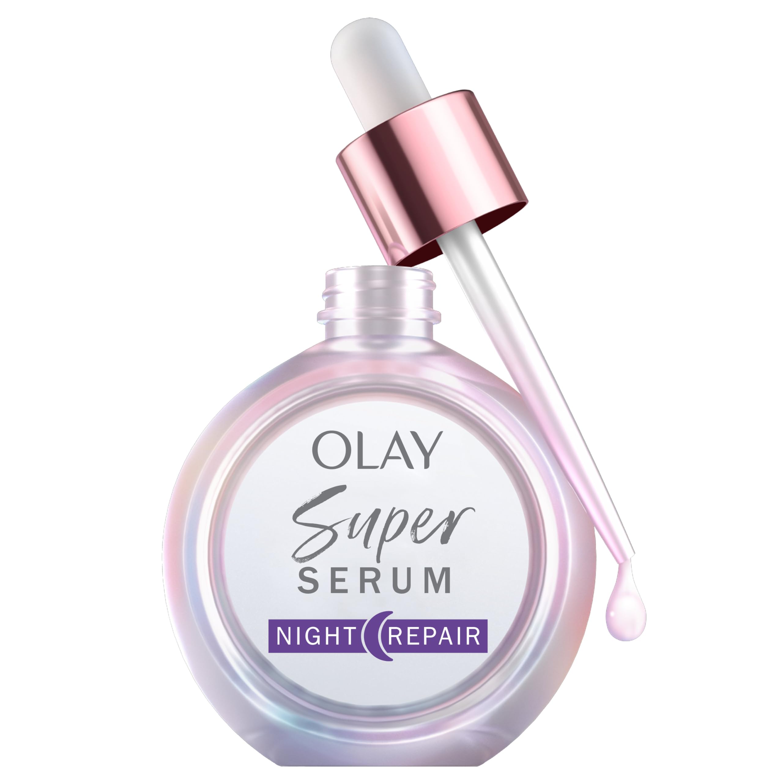 Olay Super Serum Night Repair, Hydrating Face Serum with Niacinamide, Peptide, Anti-Ageing & Brightening Skincare for a Youthful Glow, 30ml