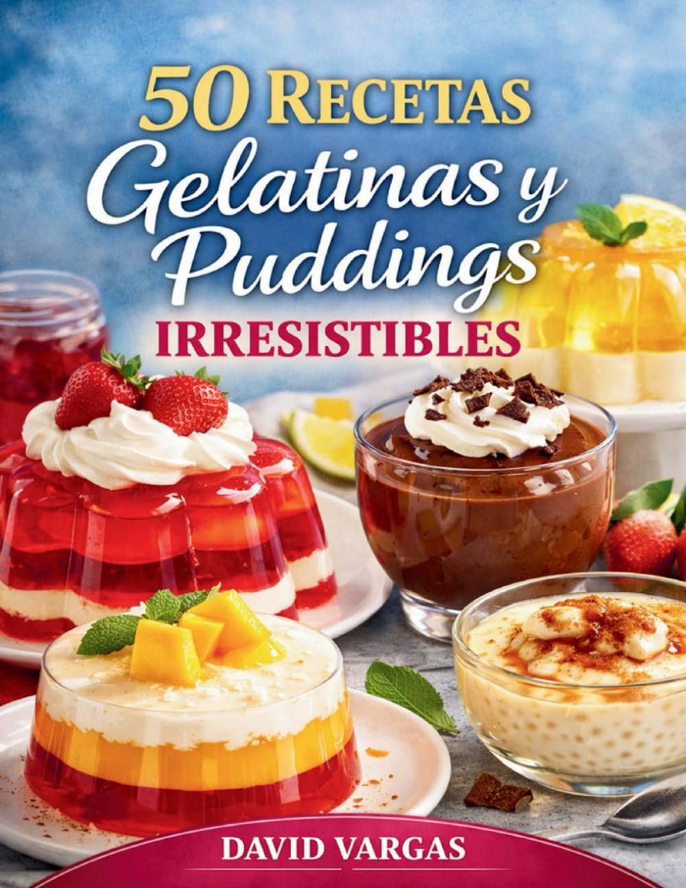 50 Recetas de Gelatinas y Puddings Irresistibles: Postres fríos fáciles cremosos y llenos de sabor