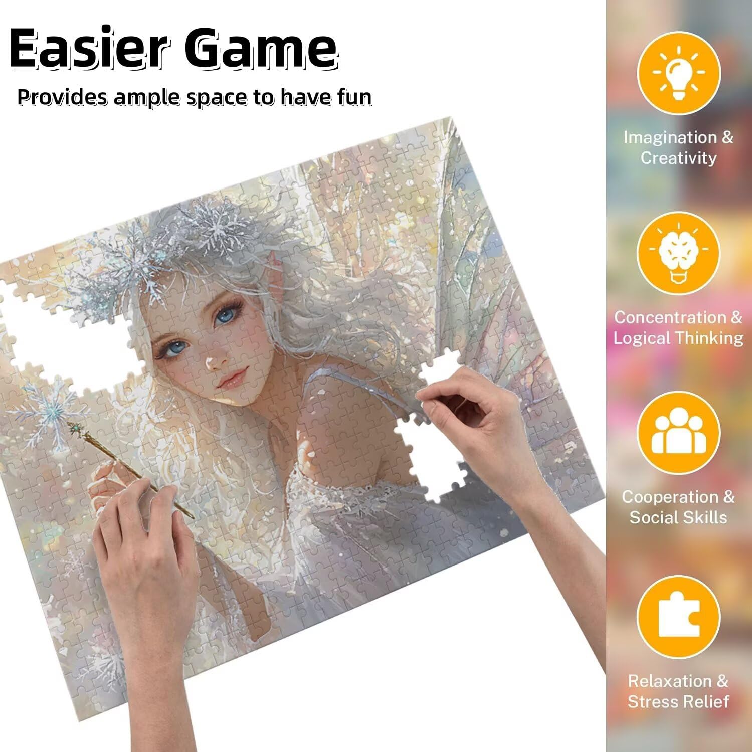 Jigsaw Puzzle, 6000 Pezzi Puzzle Classici, Angelo Della Neve Puzzle Rilassamento Intelligence, Mpossibile Difficile Puzzle Impegnativo per Adulti Puzzle Gioco Familiare, Regalo per Amore Amico fr0-84