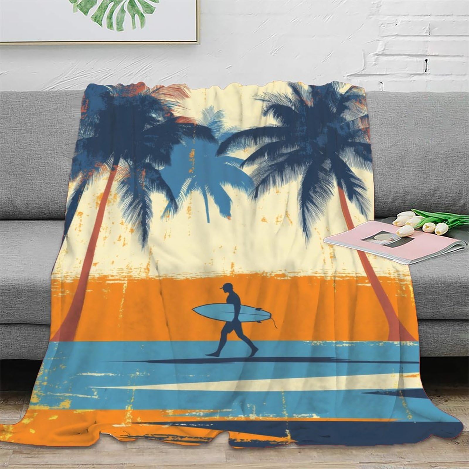 Cadeau pour voyageurs : le plaid microfibre tropical idéal pour campeurs