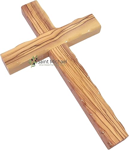 Miniatura 2 de Cruz de madera para colgar en la pared de madera de olivo en Tierra Santa, regalo único para Navidad o cruz de pared para dormitorio o sala de estar