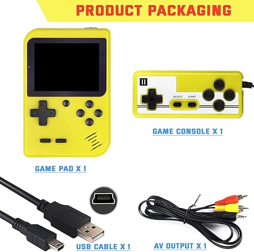 Miniatura 6 de Juego de mano retro, consola de videojuegos retro portátil con 500 juegos clásicos, pantalla a color de 3.0 pulgadas, batería recargable de 1020 mAh