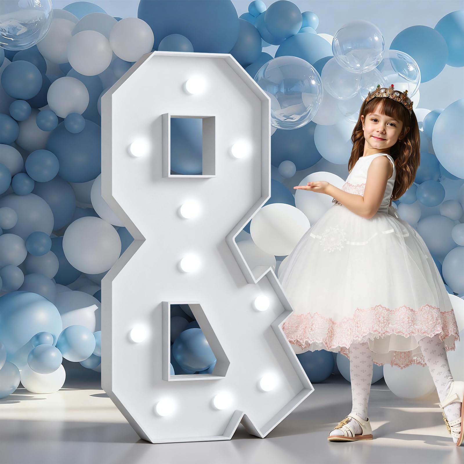 4FT Light Up Marquee Letters &amp;, Large Foam Board Kit for Party Decor