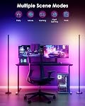 Corner Floor Lamp, 2 Pack RGB Corner Lamp with App/Remote/Button Control, Smart LED Floor Lamp with 16 Million DIY Colors & 68+ Scene, Music Sync for Living Room, Bedroom, Gaming Room