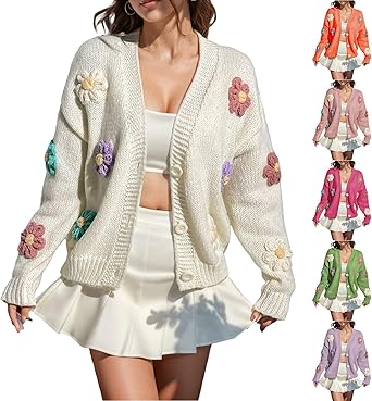 Cardigan Damen - Elegante Strickjacke Mit Knöpfen Im Cropped Style