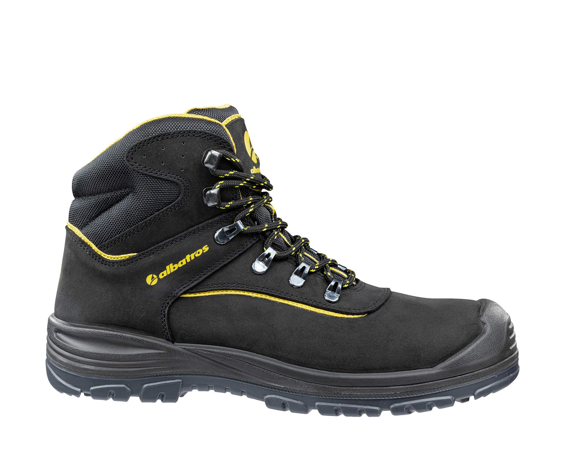 ALBATROS Gravel MID Arbeitsschuh Sicherheitsschuh S3 SRC Stahlkappe Durchtrittschutz rutschfest Männer