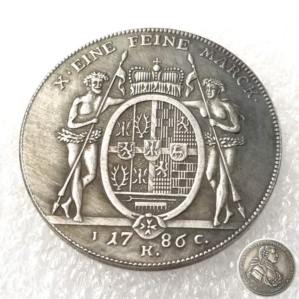 Alte Deutsche Münze Ludwig Günther II – 1 Taylor, Versilbertes Messing, Sammlerstück