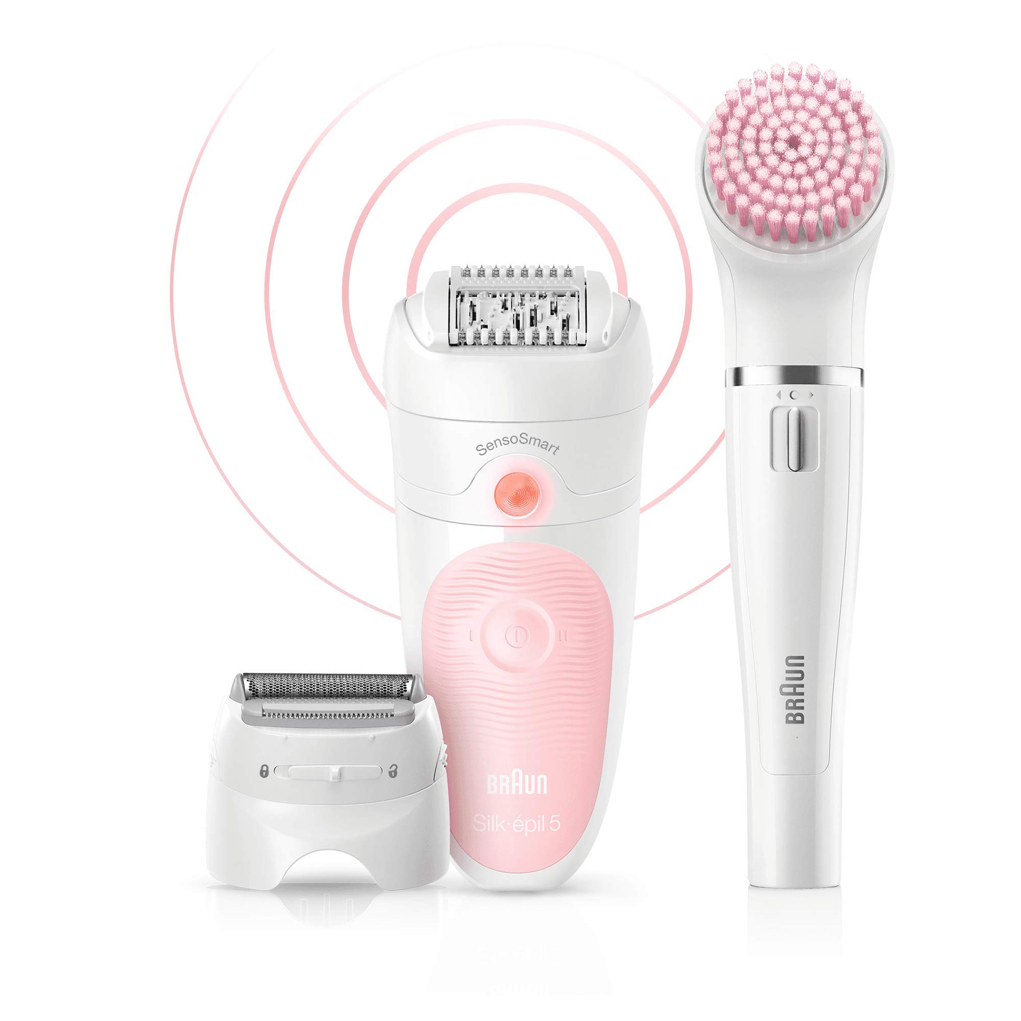 Braun Silk-épil Beauty Set 5 Starter Wet&Dry 5-885 - Depiladora Mujer 4 en 1 Inalámbrica