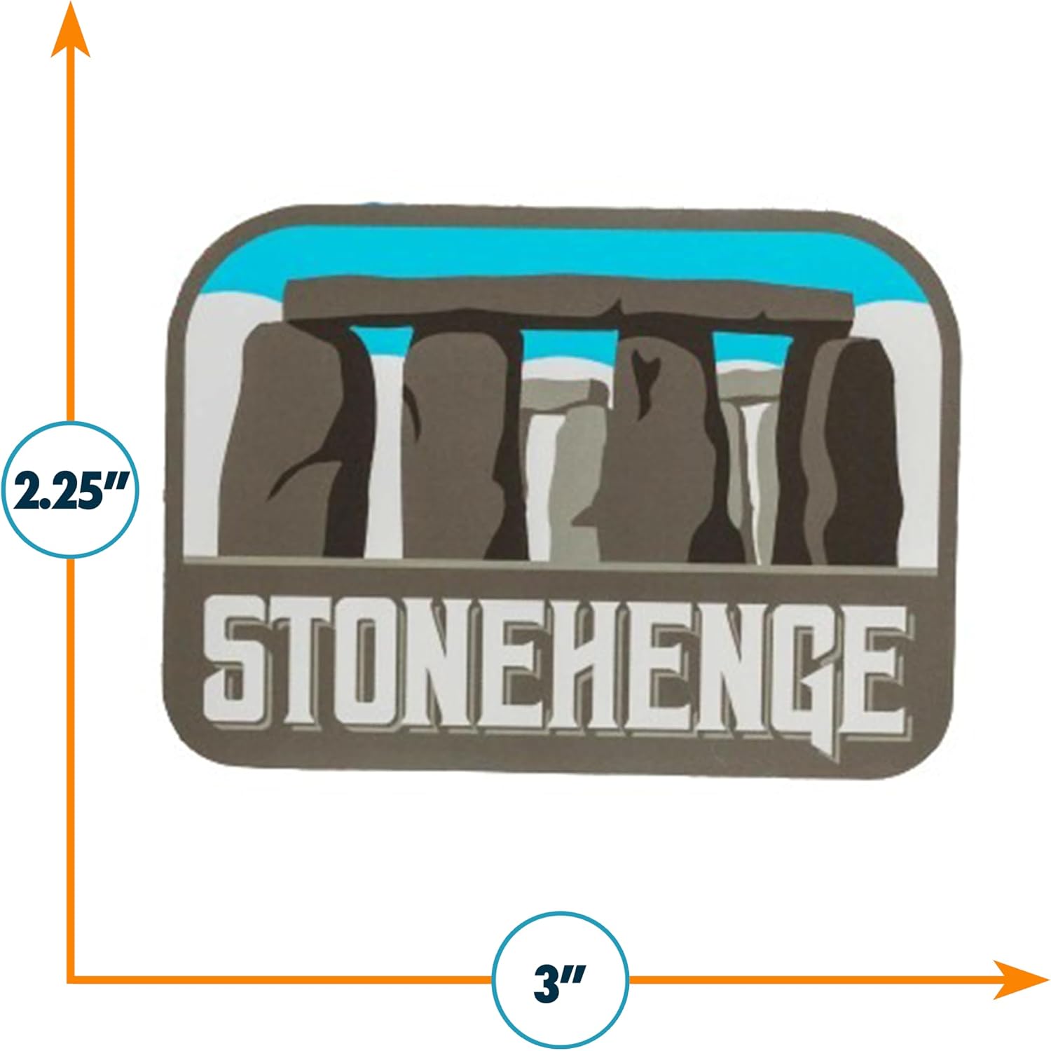 Vagabond Heart Stonehenge Sticker - Waterproof Decal for Laptop Water Bottle Bumper - Durable Travel Stonehenge Souvenir - UV Fade Resistant - Collectible Gift for Adventurers - 3" image 3