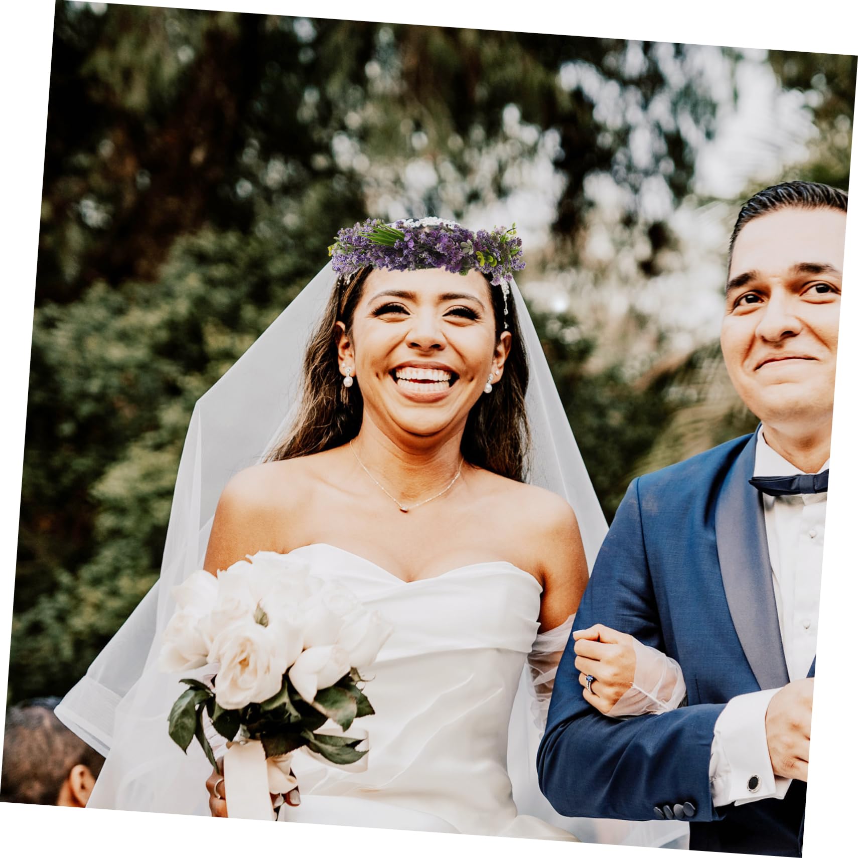 Housoutil 3piezas Guirnalda De Artificial Cabello Diadema Floral Mano Accesorio Para Bodas y Para Celebraciones y Vacaciones