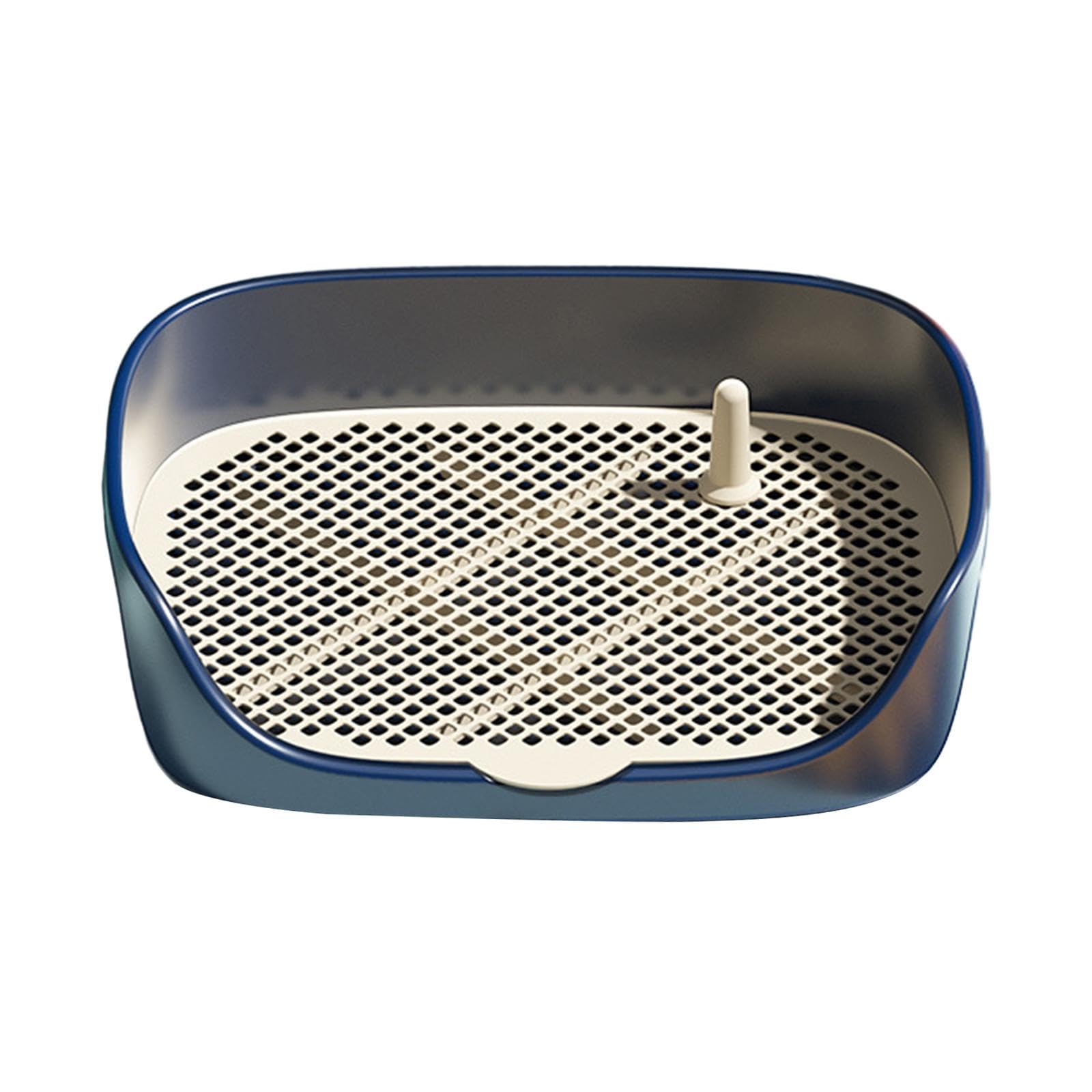 Baoblaze Pet Dog Toilet Puppy Training Potty Tray Portable for Cat Training Pad Holder with Protection Wall Litter Box Corner, Blue S