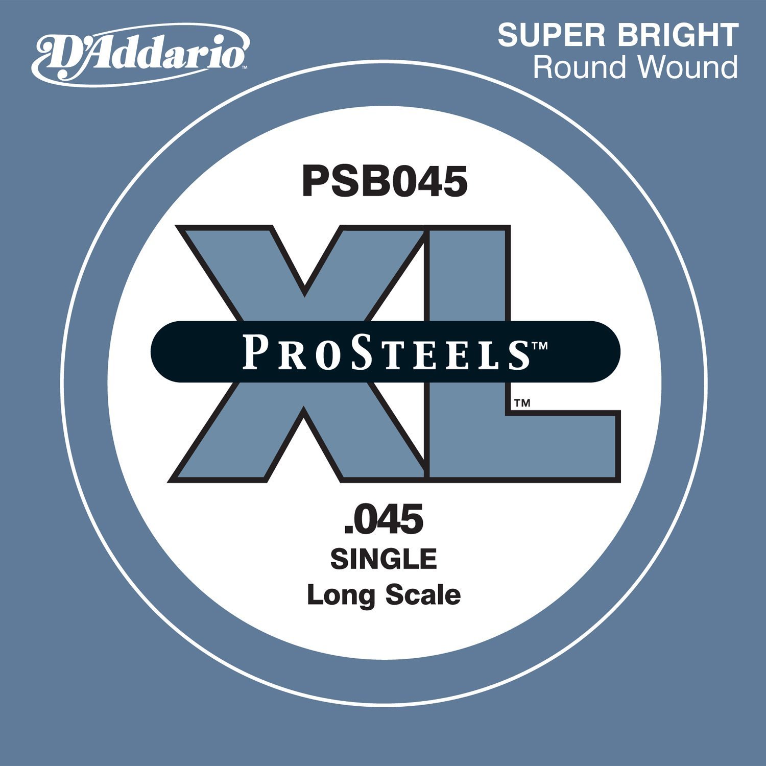 D'Addario .045 ProSteels Long Scale Single String for Bass Guitar