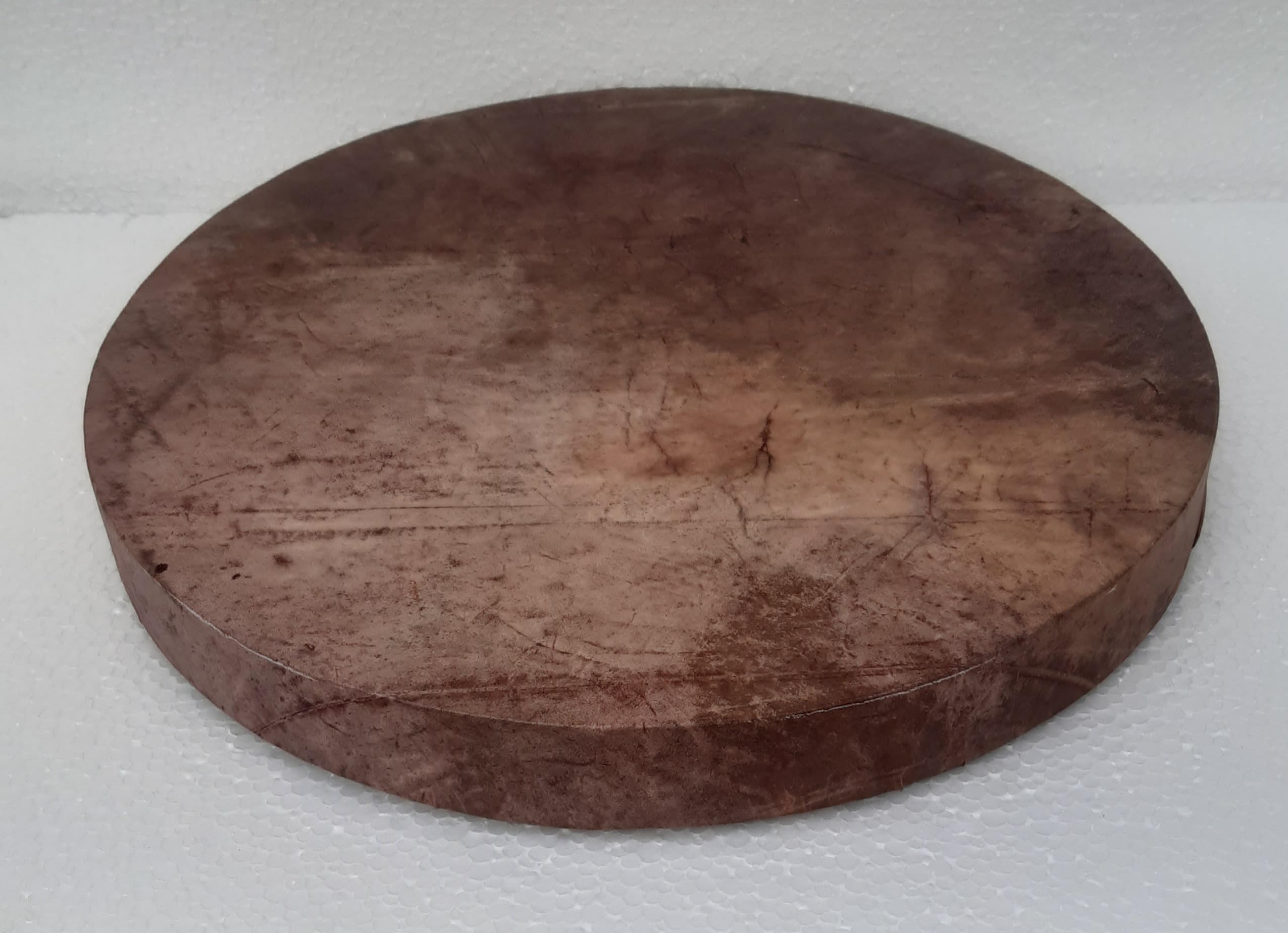 Tambor chamán de 71 cm, sonido suave profundo, tambor de piel de búfalo de color marrón, hecho a mano chamánico, percusión, meditación de yoga, celebración de eventos + batidor, mazo