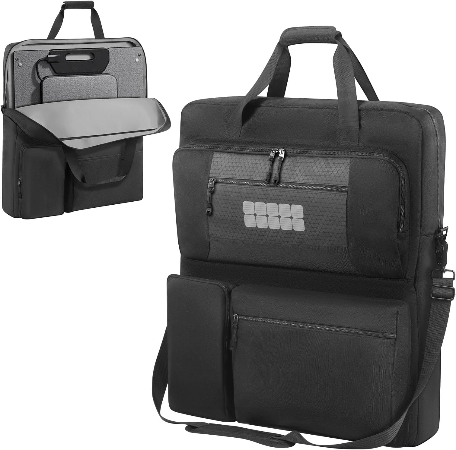 Solar Panel Storage Bag Compatible with Anker SOLIX PS100 100W & PS200 200W Portable Solar Panel, Padded Carrying Bag Case for Outdoor Camping Travel