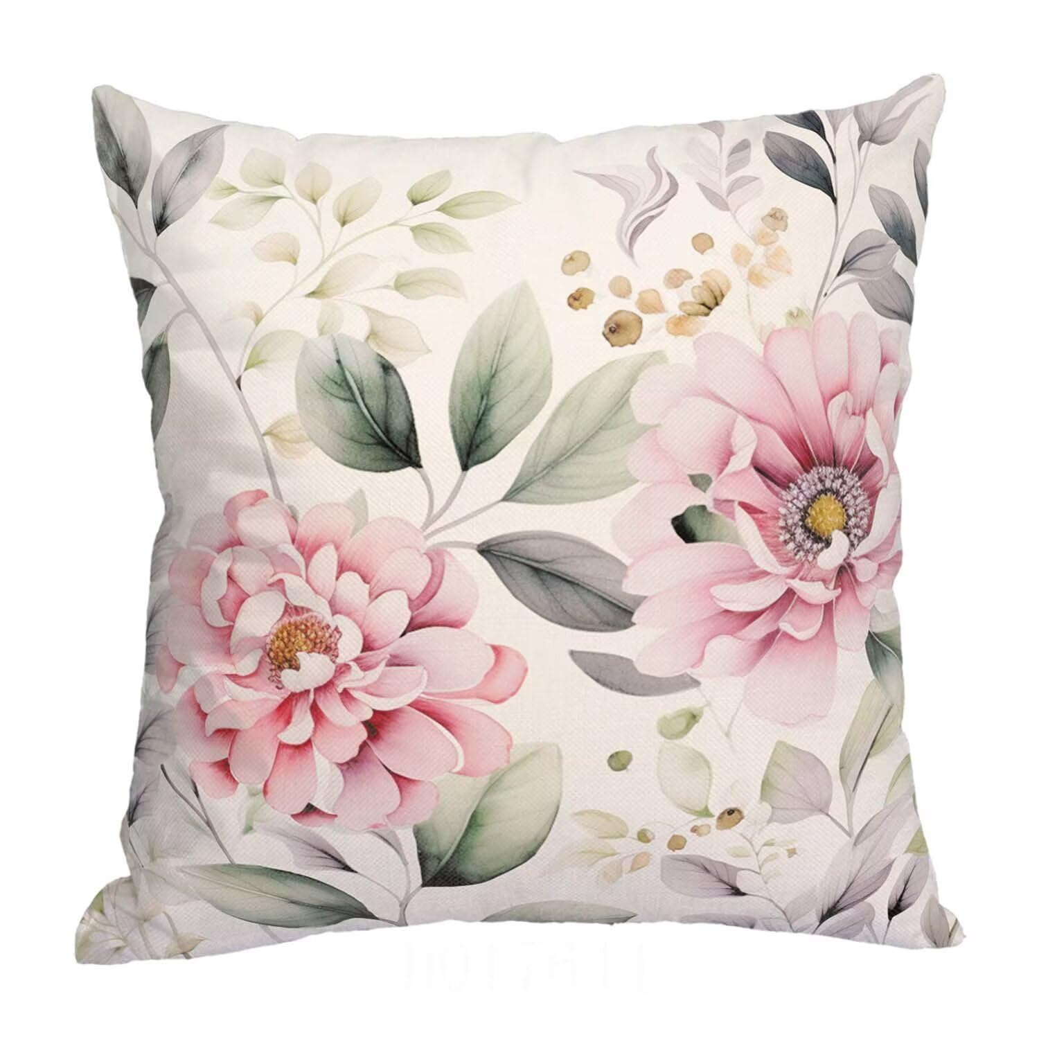 Fundas Cojines SuavesBlanco Fundas Cojines Cuadradas Suaves Funda Almohada Cojines Suaves Sillas Jardin para Oficina Jardín Cama Sofá Banco Interior o Exterior Juego de 4 Funda Cojin Flor mu-419