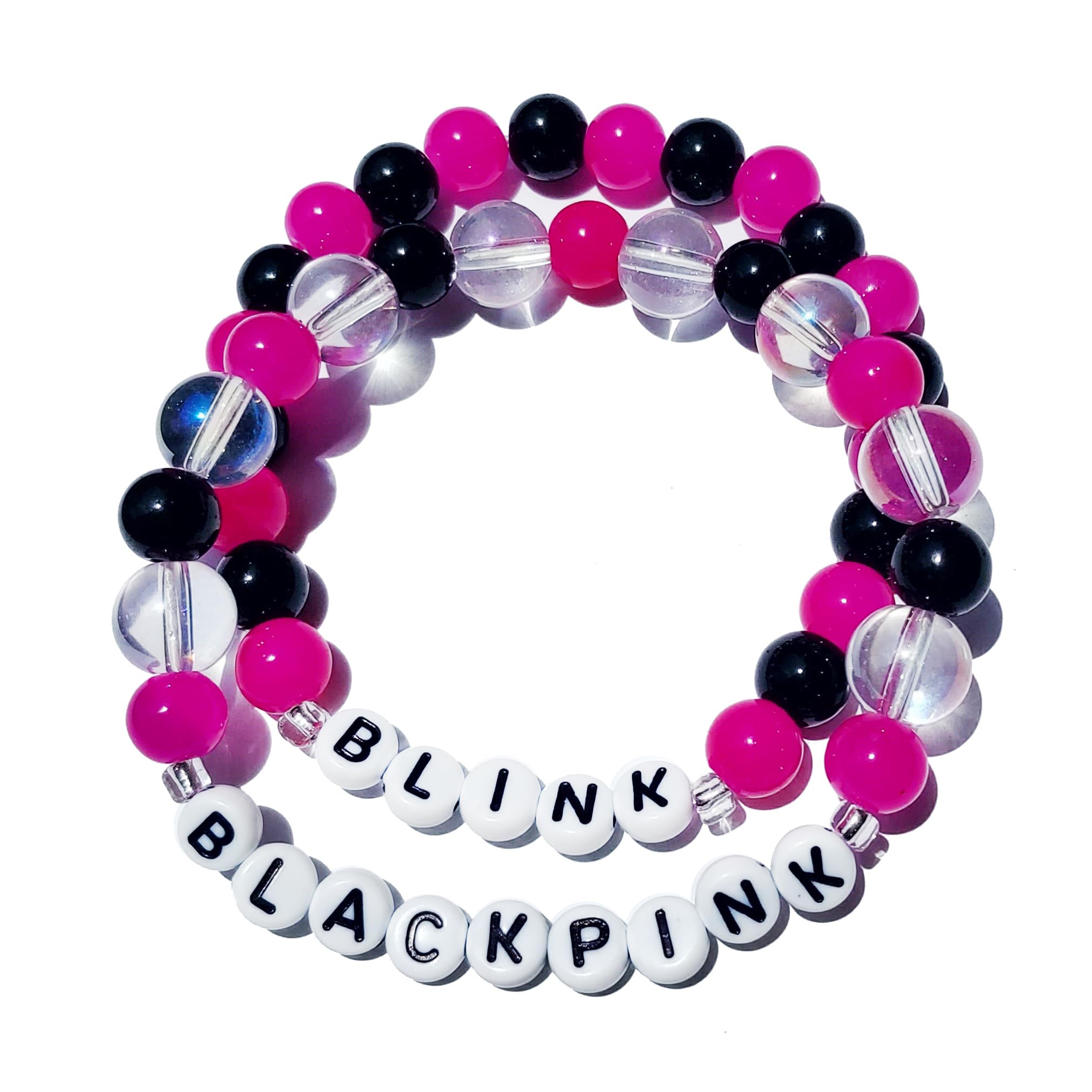 DearME Love yourself Blackpink And Blink Bracelet Set of 2 With Acrylic Letter Beads, Free Size, For Men, Women (B0CG7KKRNX) Amazon Price History, Amazon Price Tracker