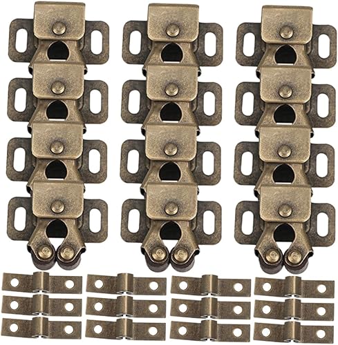 Miniatura 1 de DOITOOL 20 piezas de cierre de doble rodillo para cierres, persianas enrollables, rodillos para cajones, gabinetes, cierres de gabinete, puertas de