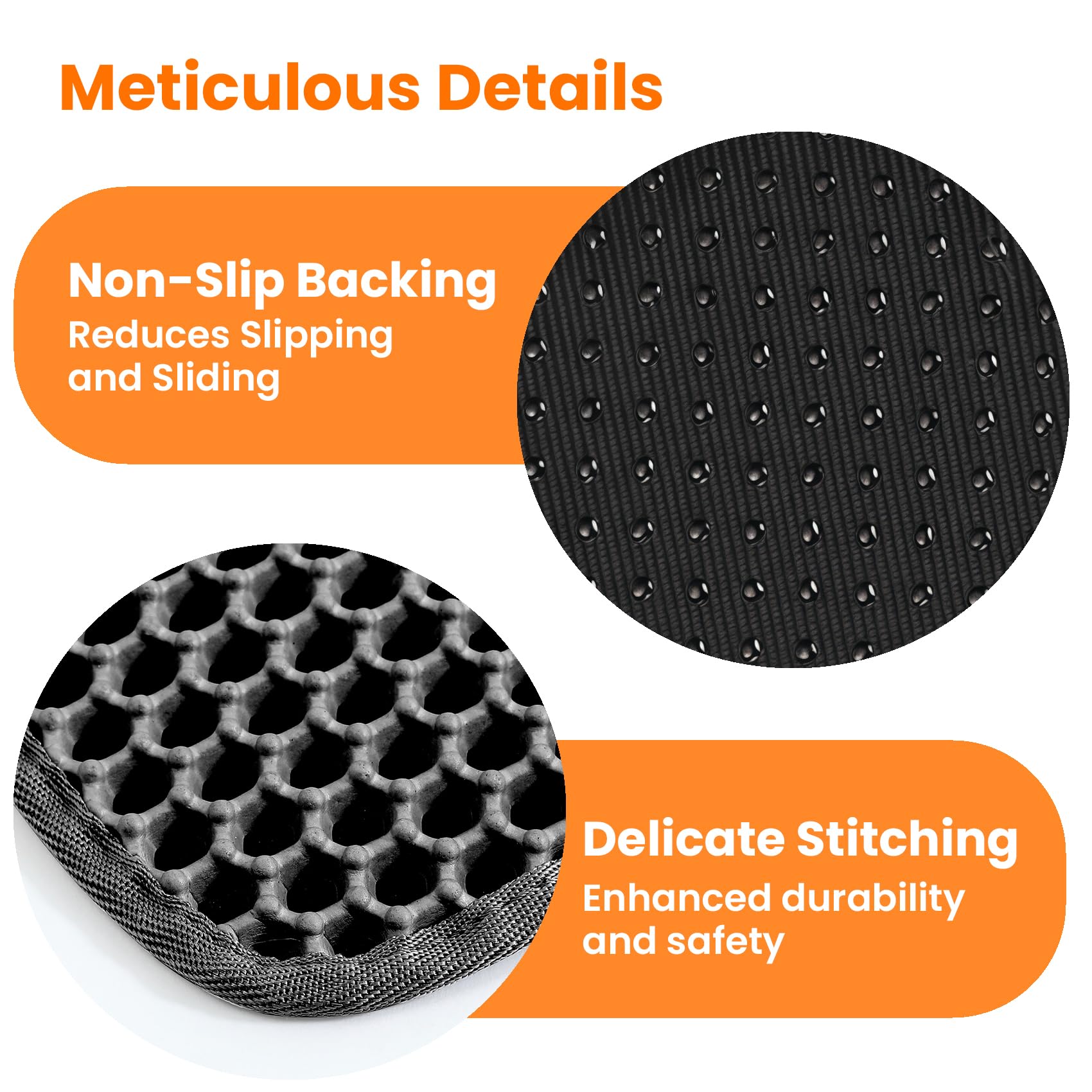 Extra Large Cat Litter Mat, 30x22 Inches Honeycomb Double Layer Cat Litter Trapping Mat, Non Slip Waterproof Urine Proof Large Kitty Litter Box Mat for Floor, Kitten Supplies, XL, Black - image 8